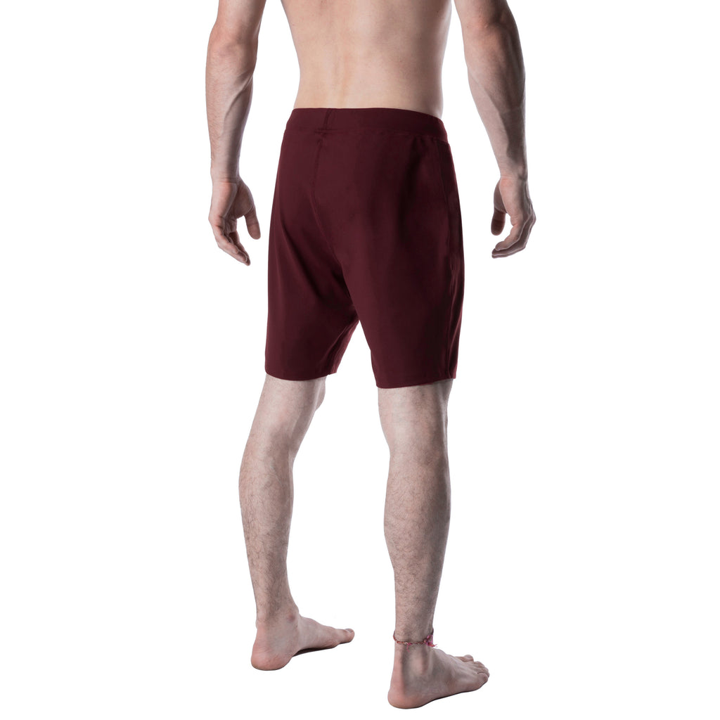 YOGA CROW MENS POCKETLESS Swerve Shorts - Madrone