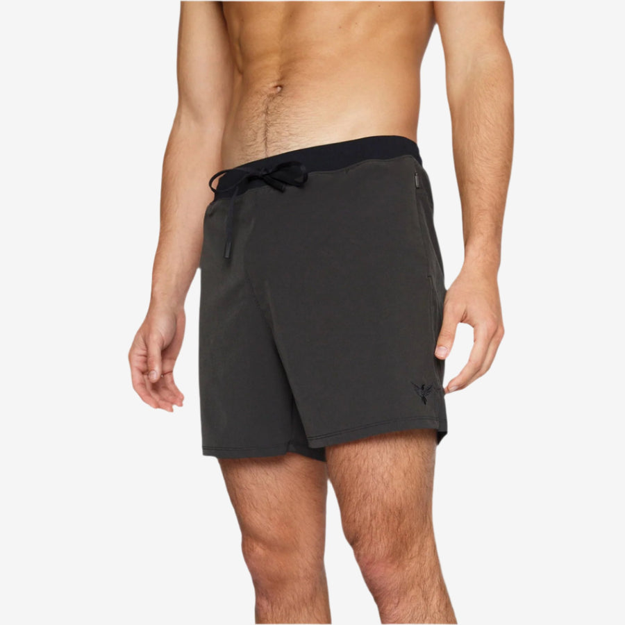 YOGA CROW MENS FLOW SHORTS - Faded Black