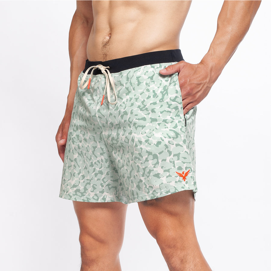 YOGA CROW MENS FLOW SHORTS - Lichen