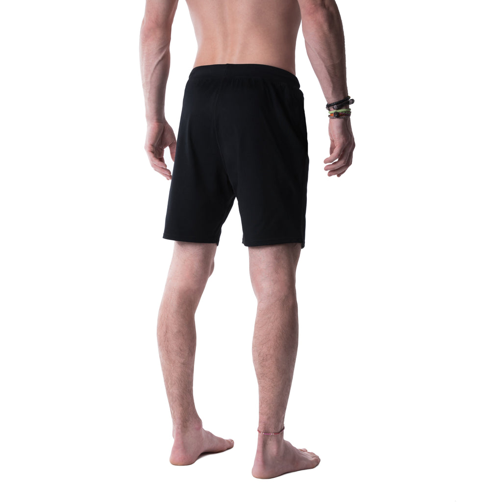 YOGA CROW MENS POCKETLESS Swerve Shorts - Crow Black