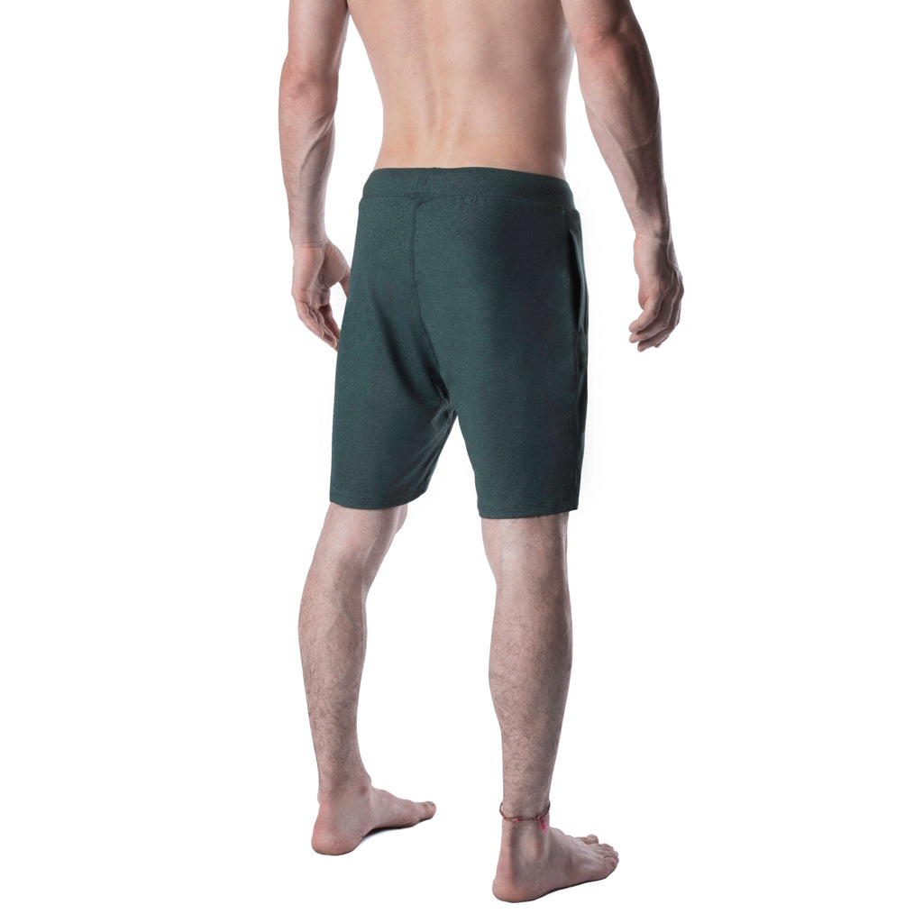 YOGA CROW MENS SWERVE SHORTS - Heather Green