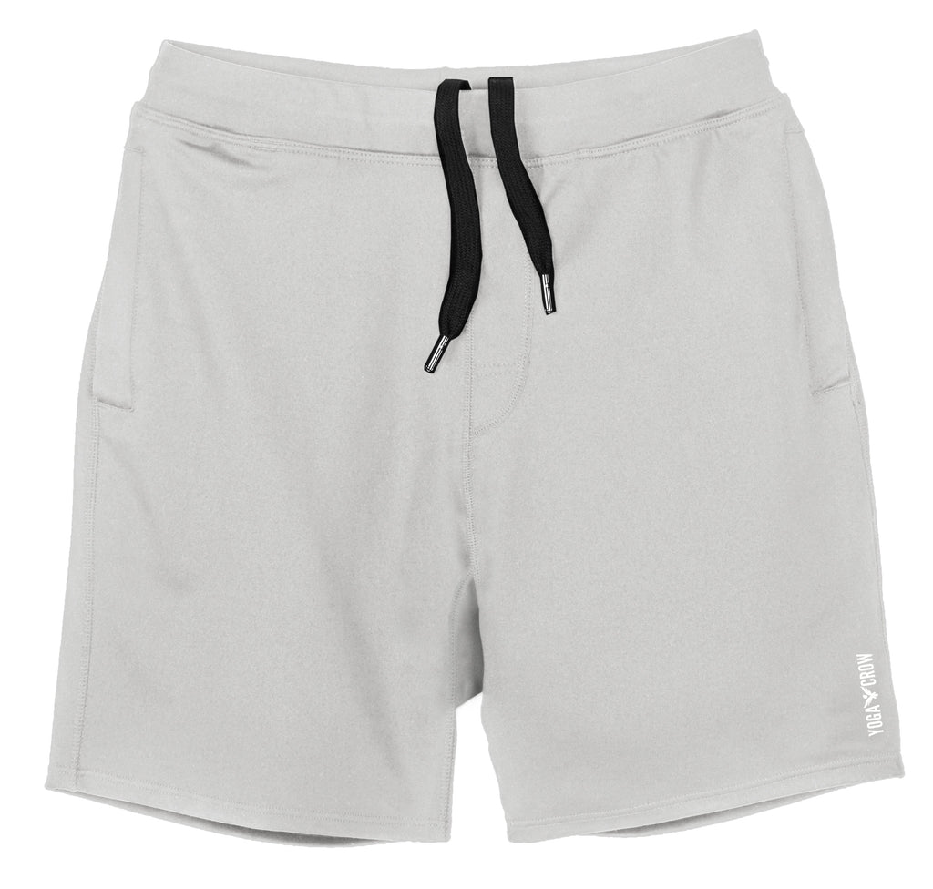 YOGA CROW MENS SWERVE SHORTS - Light Grey