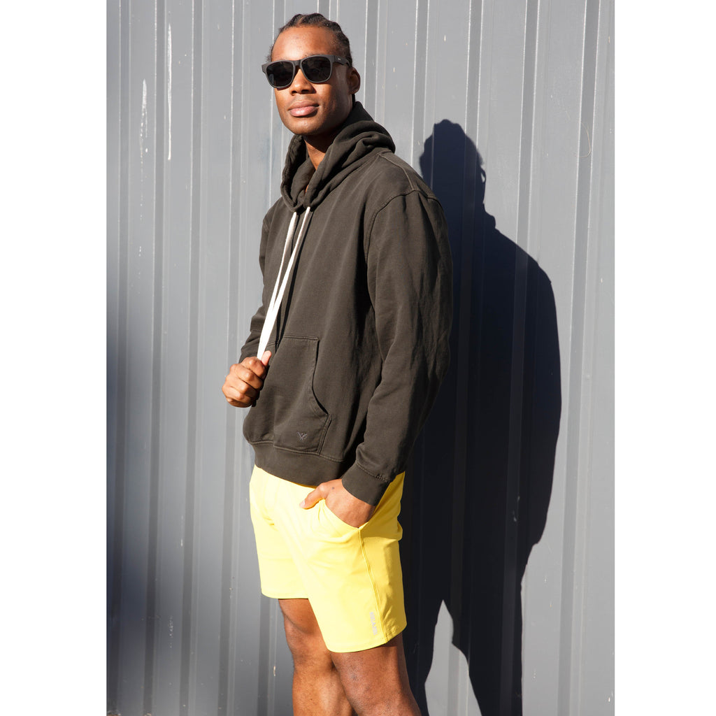 YOGA CROW MENS SWERVE SHORTS - Sulfur Yellow