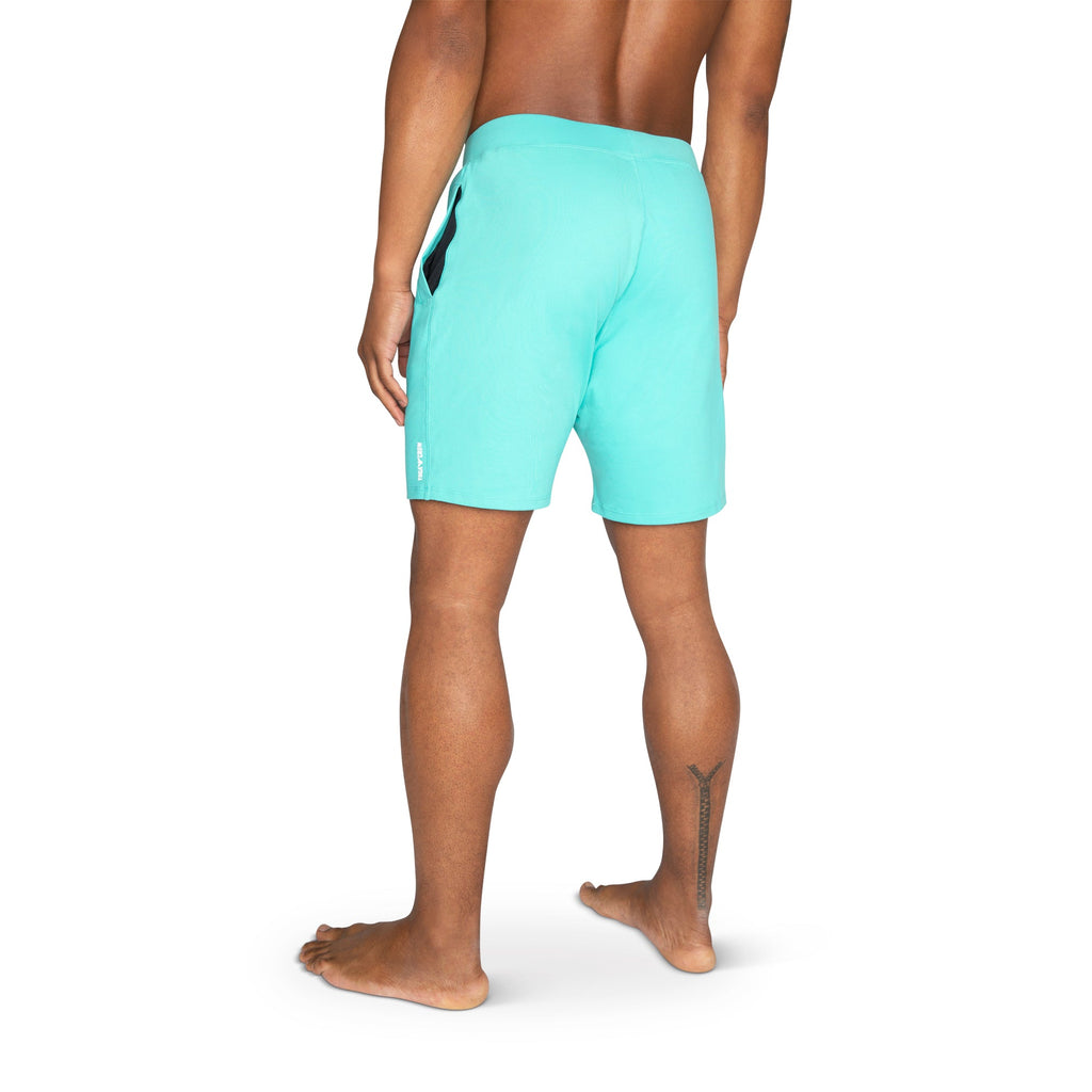 YOGA CROW MENS SWERVE SHORTS - Aqua Blue