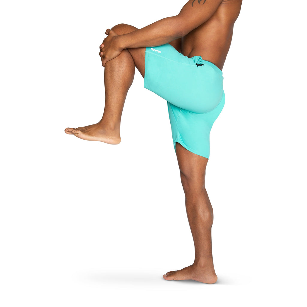 YOGA CROW MENS SWERVE SHORTS - Aqua Blue