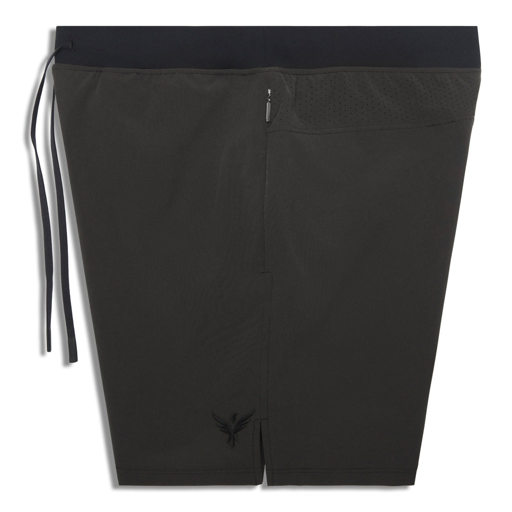 YOGA CROW MENS FLOW SHORTS - Faded Black