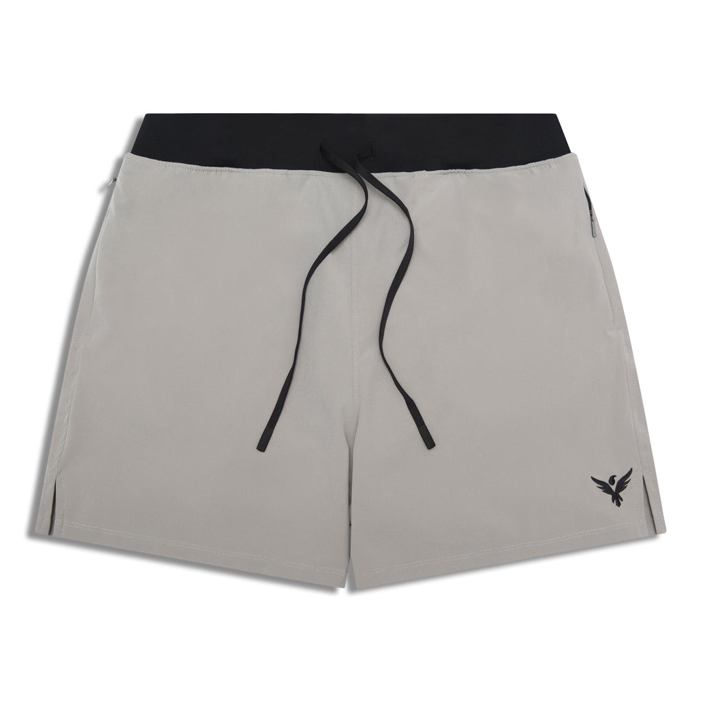 Yoga Crow™ Men's FLOW SHORTS with Liner & Pockets in Khaki – Crow