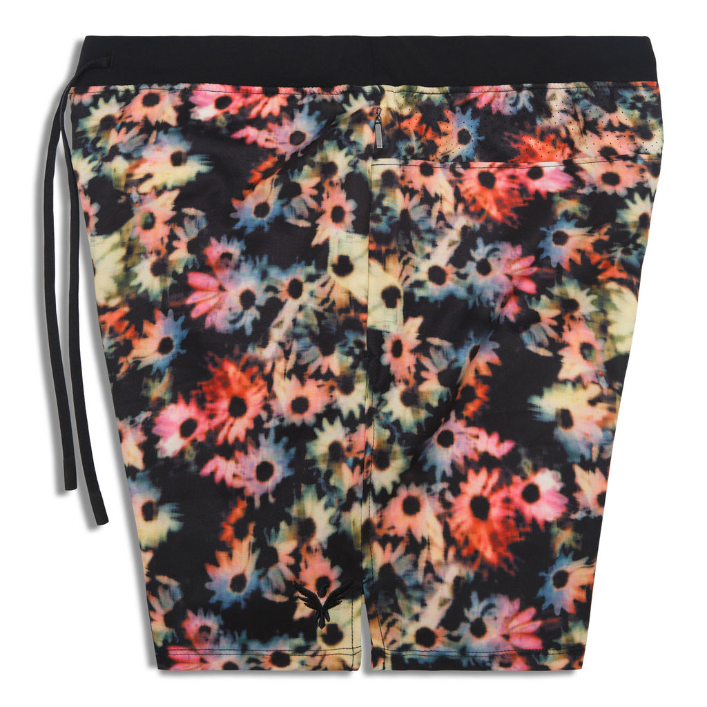 YOGA CROW MENS FLOW SHORTS - Black Floral