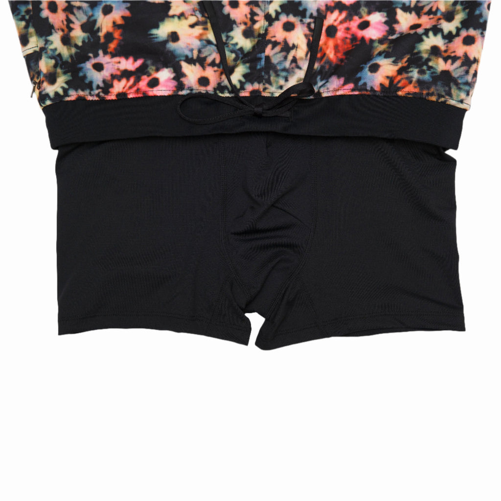 YOGA CROW MENS FLOW SHORTS - Black Floral