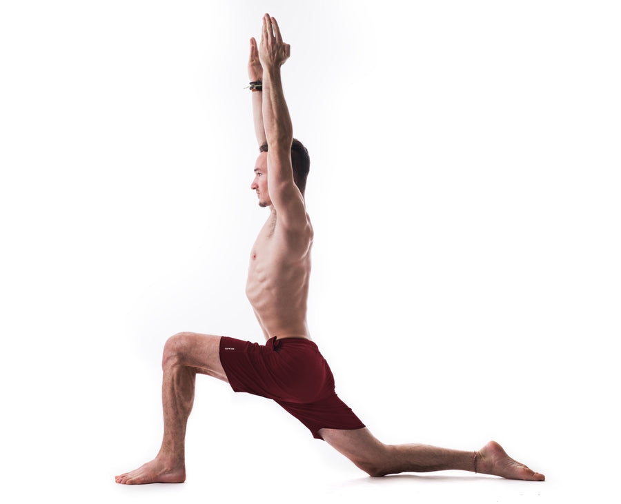 YOGA CROW MENS SWERVE SHORTS - Madrone