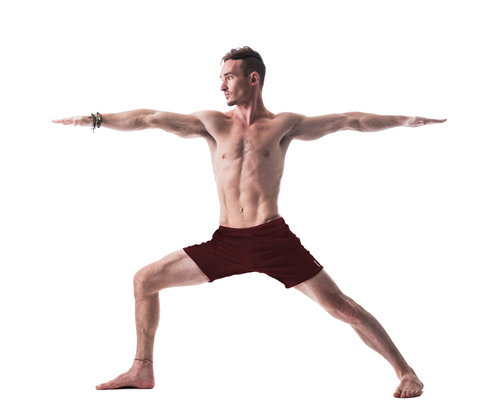 YOGA CROW MENS SWERVE SHORTS - Madrone