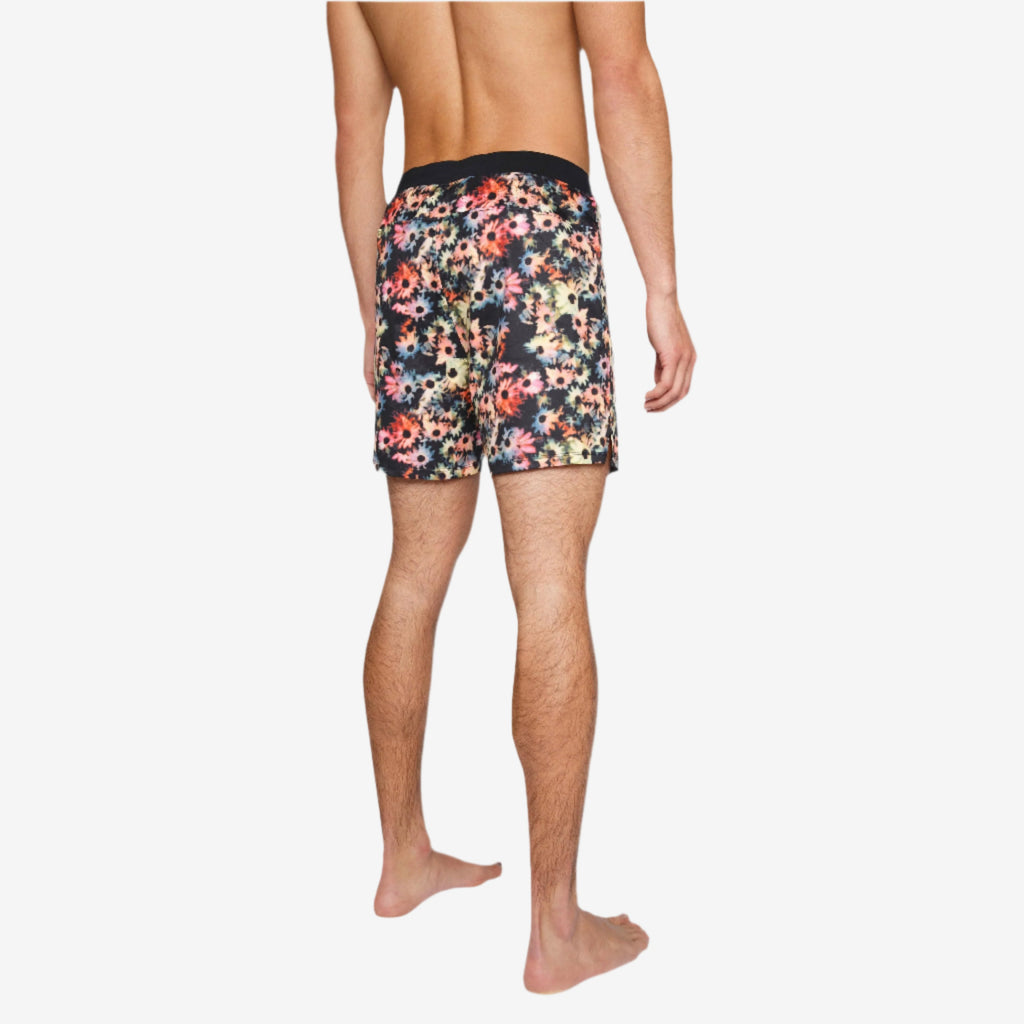 YOGA CROW MENS FLOW SHORTS - Black Floral