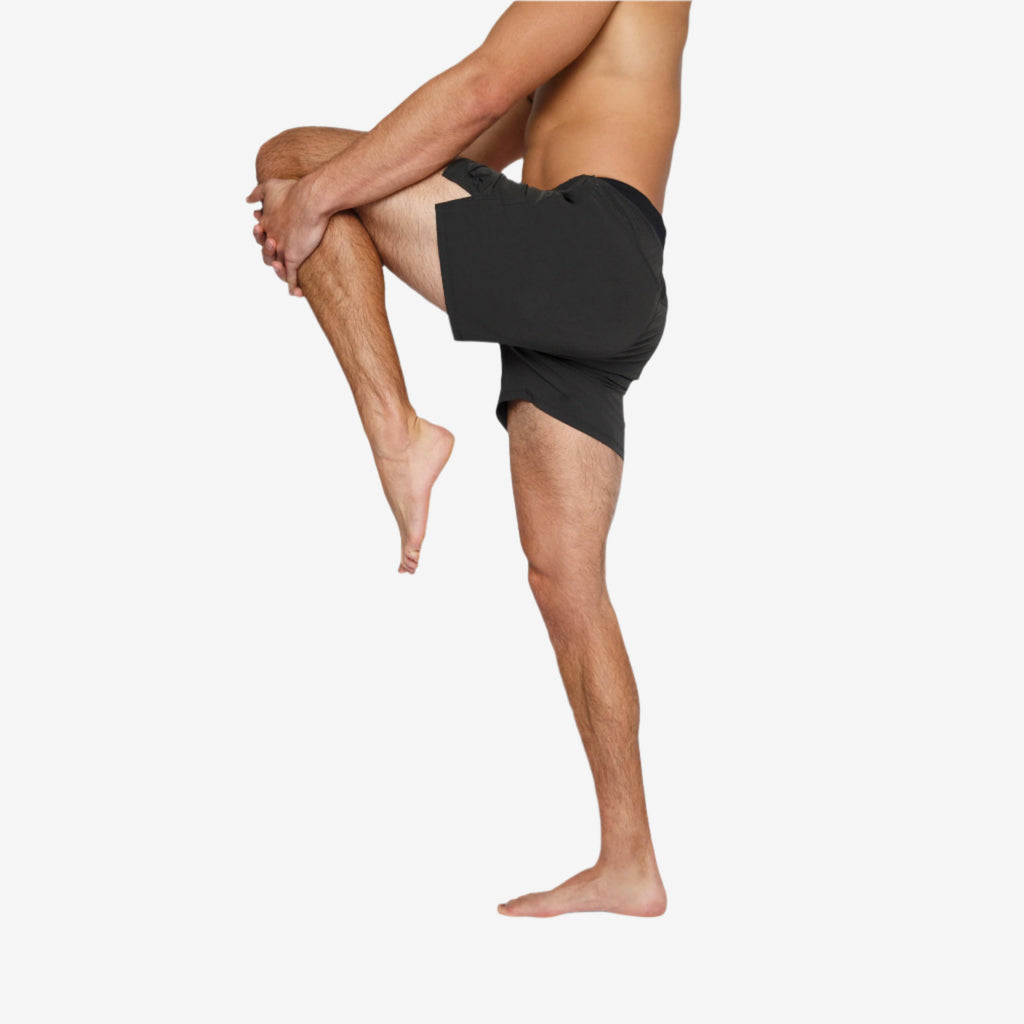 YOGA CROW MENS FLOW SHORTS - Faded Black