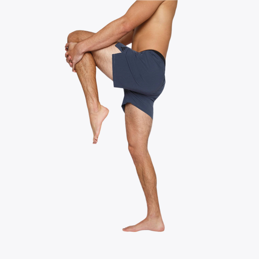 YOGA CROW MENS FLOW SHORTS - Legion Blue