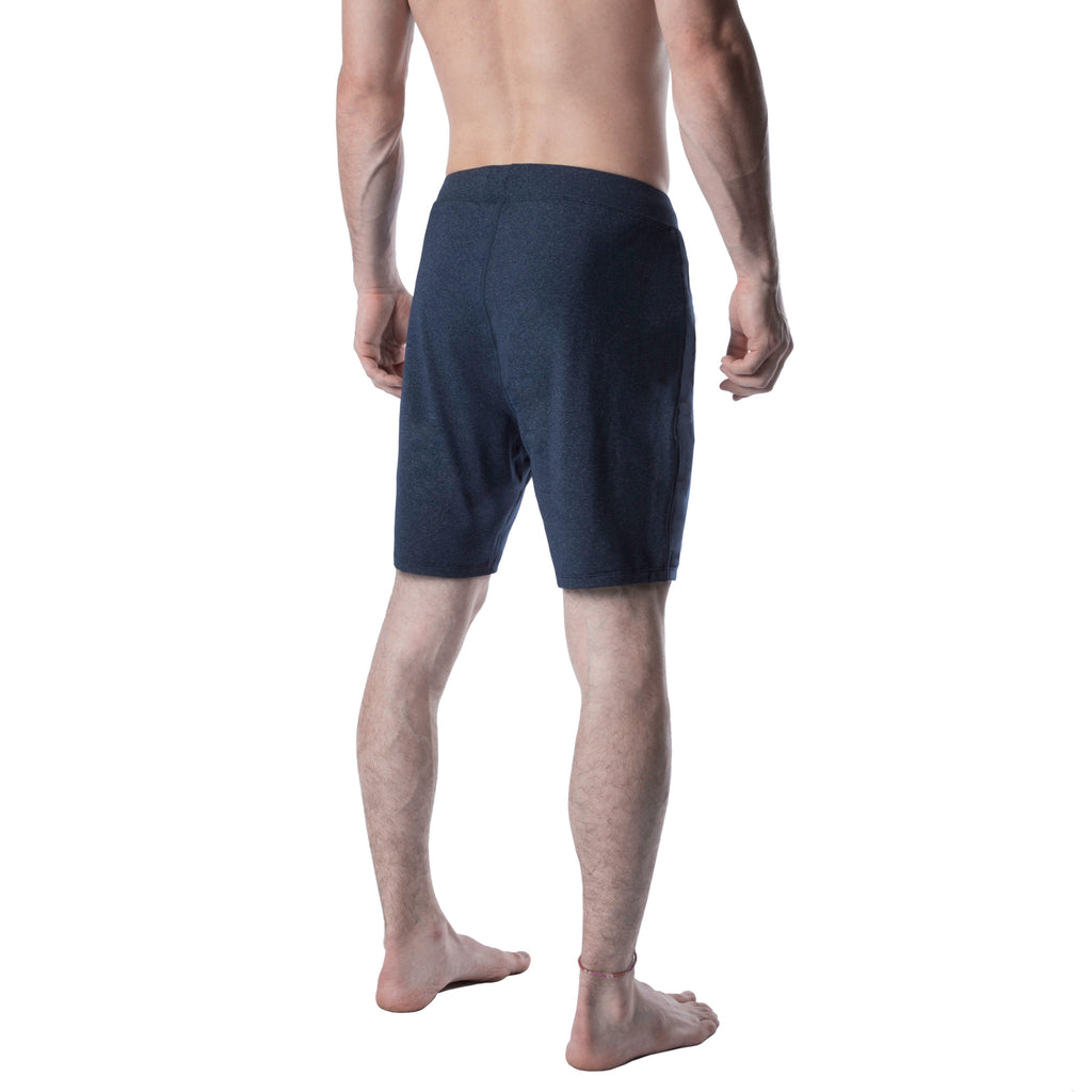 YOGA CROW MENS POCKETLESS Swerve Shorts - Heather Navy