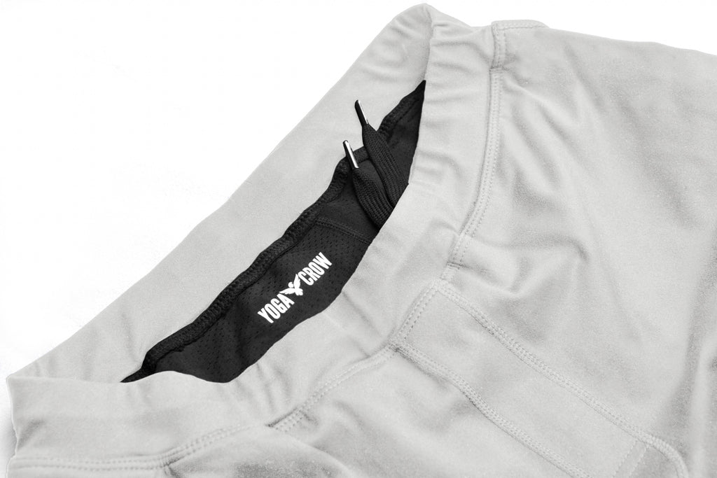 YOGA CROW MENS POCKETLESS Swerve Shorts - Light Grey